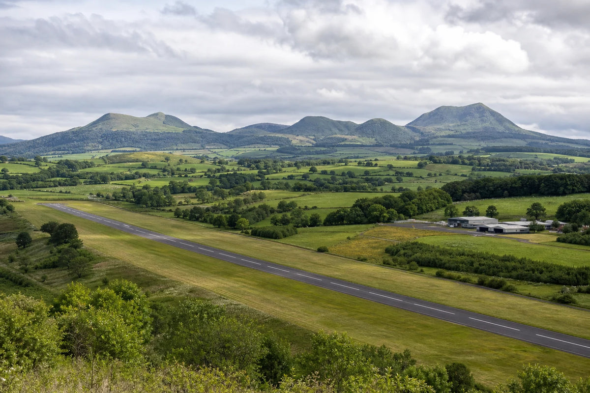 Aéroport Aurillac Marie Marvingt — vue de l'aéroport